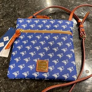 NWT Dooney and Bourke blue jays double zip xbody